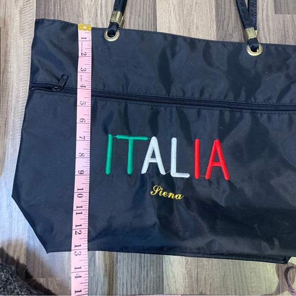 Italia Siena womens medium/large black shoulder tote bag - Picture 11 of 12